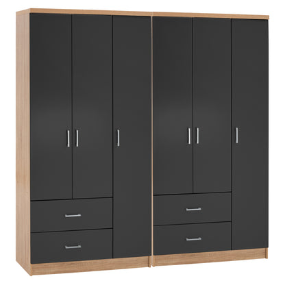 ΝΤΟΥΛΑΠΑ 6ΦΥΛΛΗ CAESAR ΜΕΛΑΜΙΝΗ SONAMA & ΣΚΟΥΡΟ ΓΚΡΙ 180x42,5Χ181