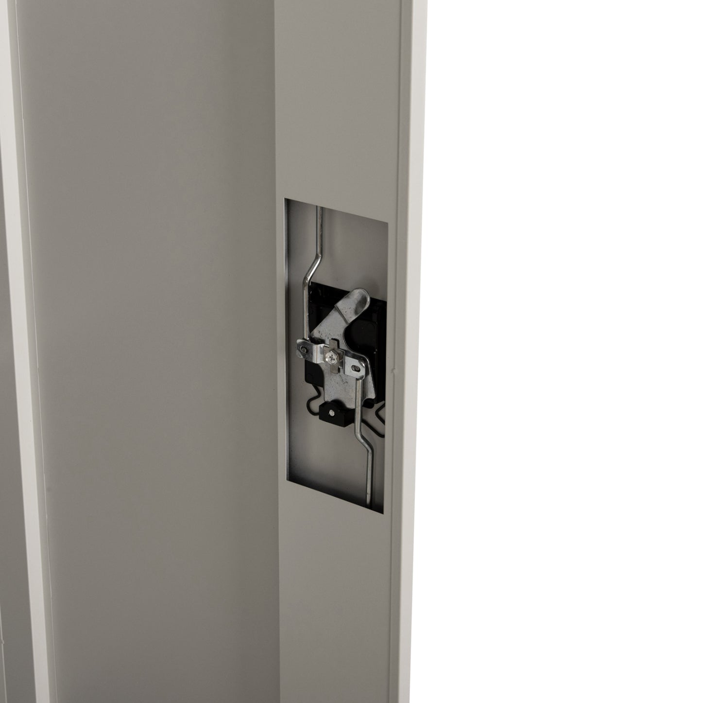 METAL WARDROBE DURON DOUBLE-DOOR WITH 5 STORAGE SPACES & GREY LEGS 90x40x190