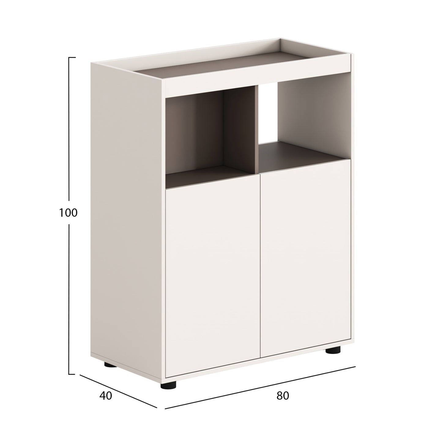 ΝΤΟΥΛΑΠΙ ΒΙΒΛΙΟΘΗΚΗ NEWLINE ΜΕΛΑΜΙΝΗ ΕΚΡΟΥ ΑΝΟΙΧΤΟ ΚΑΦΕ 80x40x100
