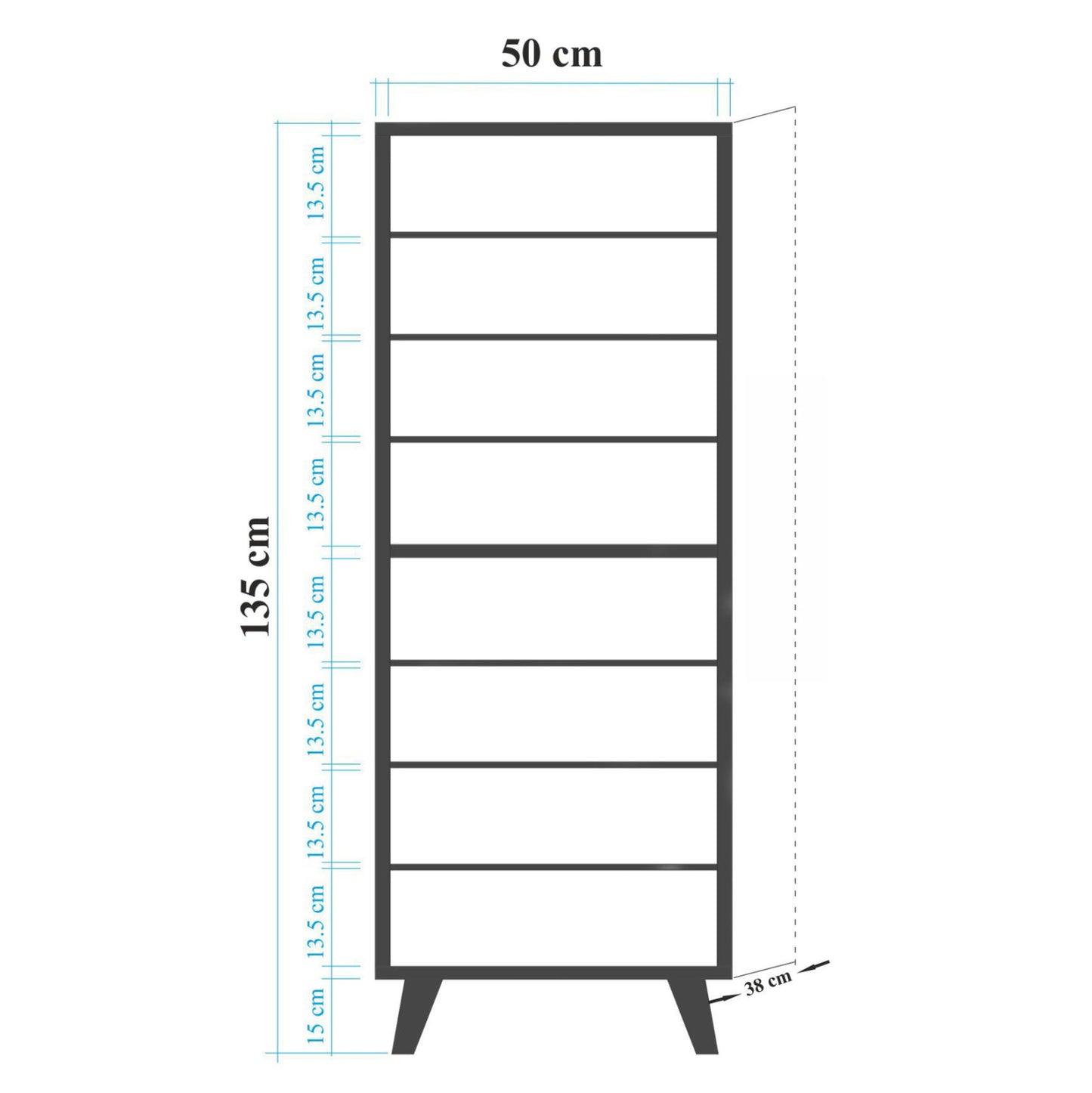 ΝΤΟΥΛΑΠΙ-ΠΑΠΟΥΤΣΟΘΗΚΗ ΜΕΛΑΜΙΝΗΣ SONAMA 50x38x135
