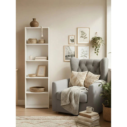 Βιβλιοθήκη Eliot 5S Λευκό 60x30x180