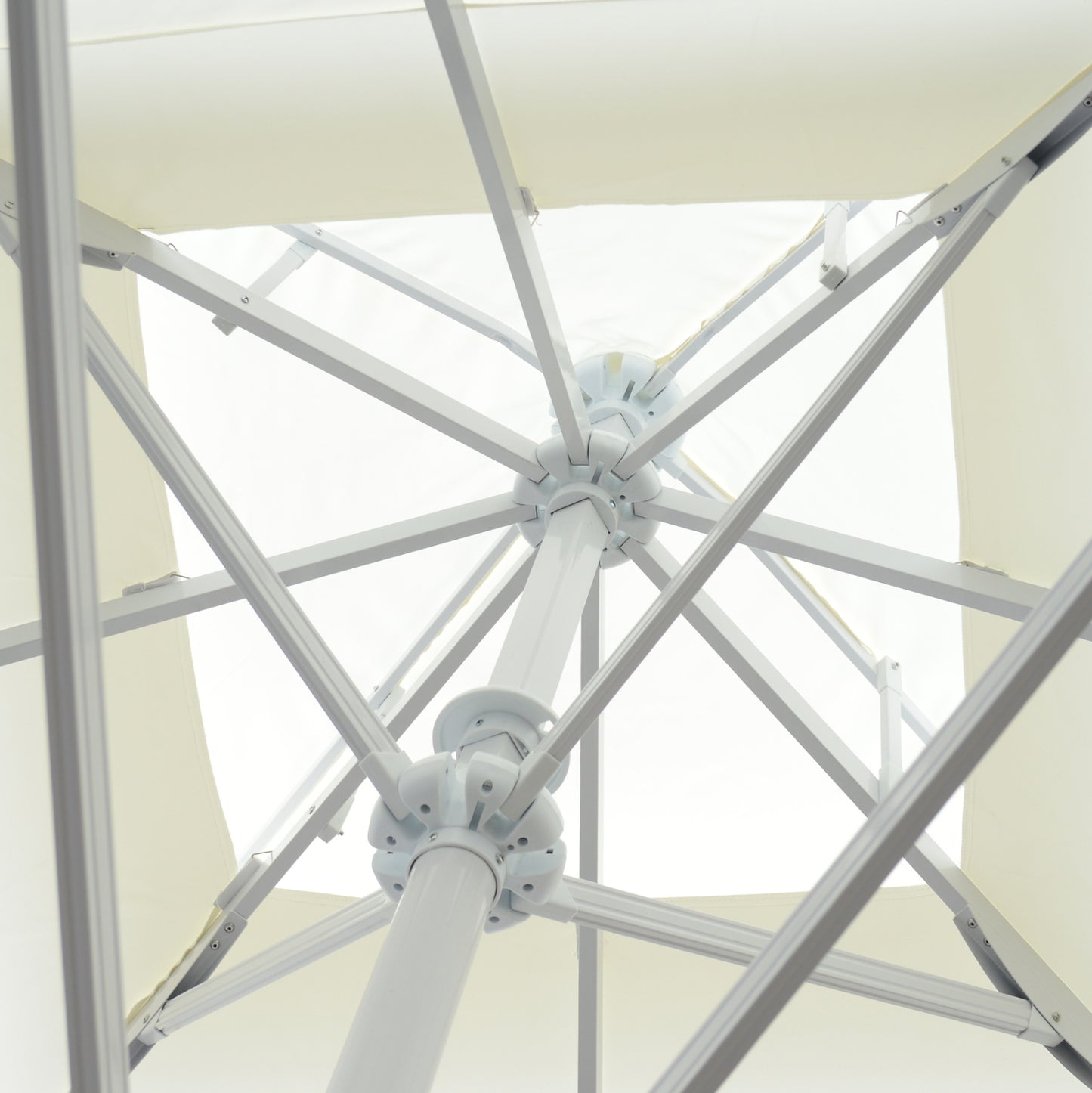 COMMERCIAL ALU TELESCOPIC UMBRELLA WITH REINFORCED AIR VENT 4x4m