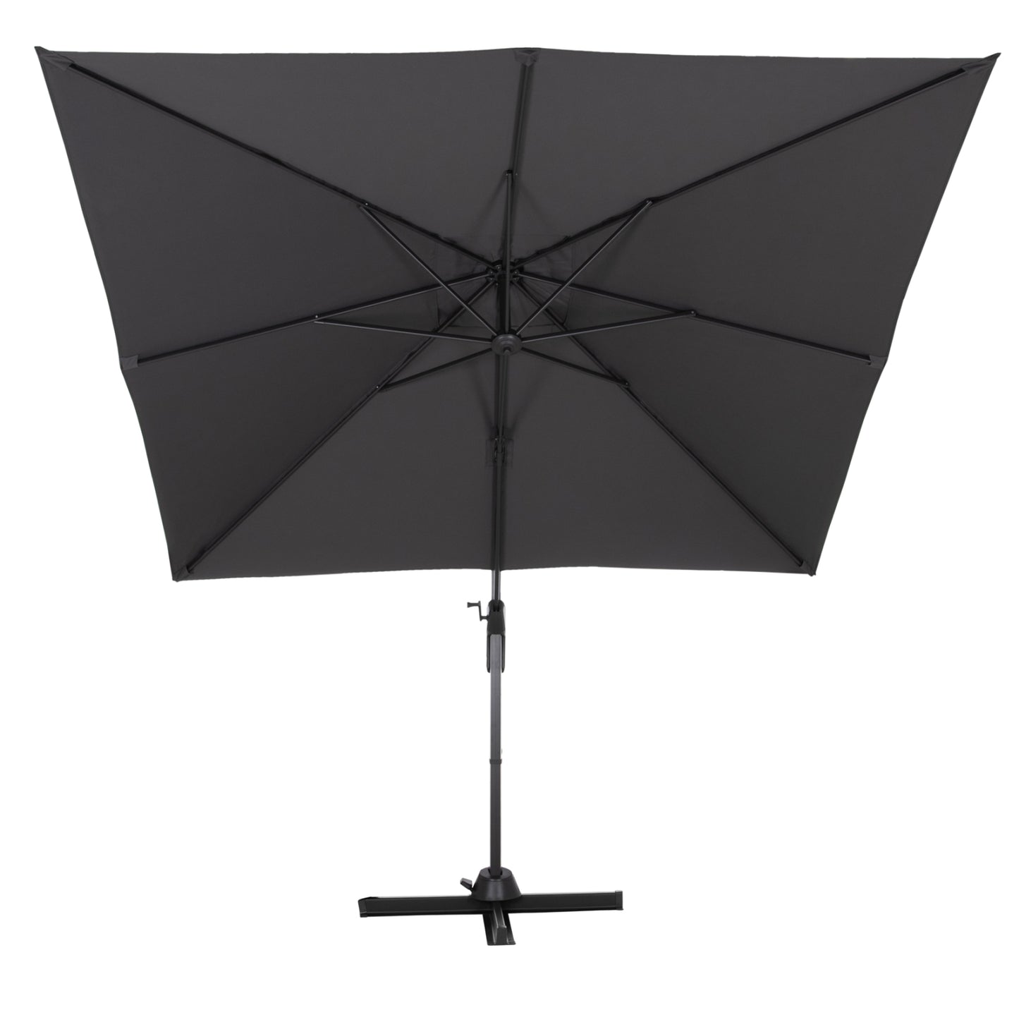 JAVANTE POOL UMBRELLA GREY ALUMINIUM & FABRIC 2.7x2.7x2.7m