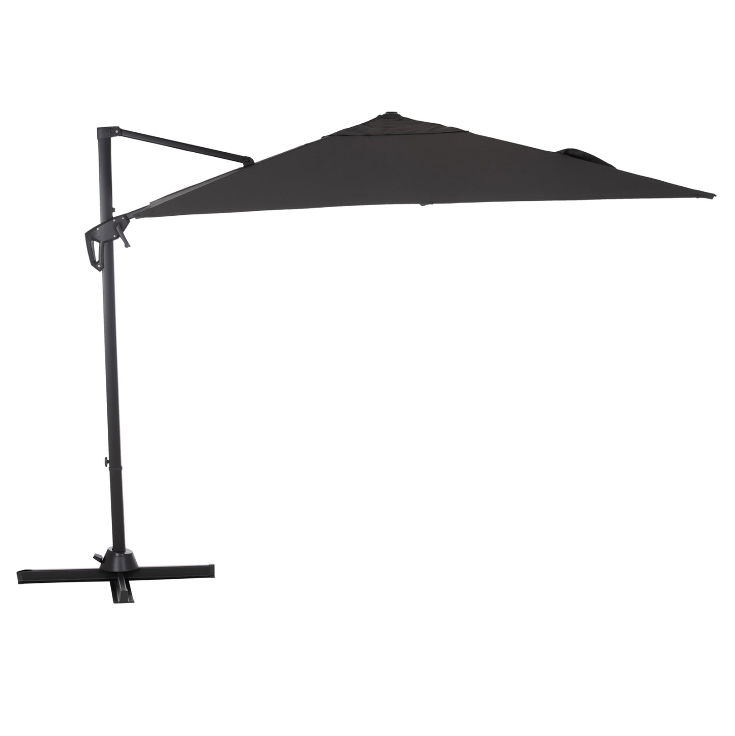 JAVANTE POOL UMBRELLA GREY ALUMINIUM & FABRIC 2.7x2.7x2.7m