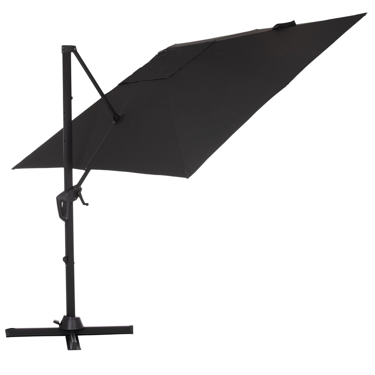 JAVANTE POOL UMBRELLA GREY ALUMINIUM & FABRIC 2.7x2.7x2.7m