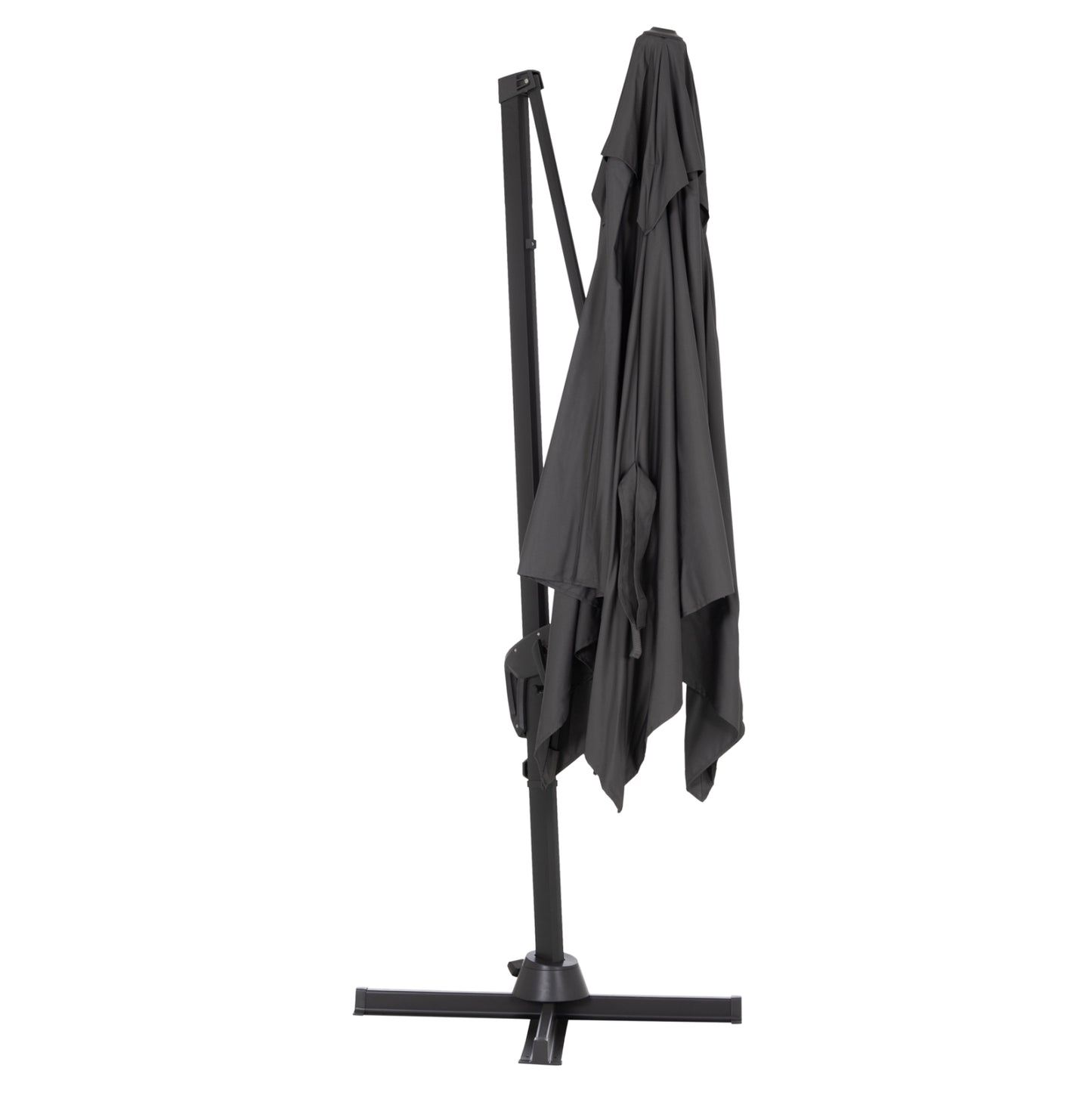 JAVANTE POOL UMBRELLA GREY ALUMINIUM & FABRIC 2.7x2.7x2.7m