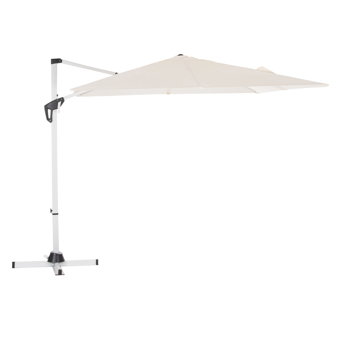 JAVANTE POOL UMBRELLA WHITE ALUMINUM & FABRIC 2.7x2.7x2.7m