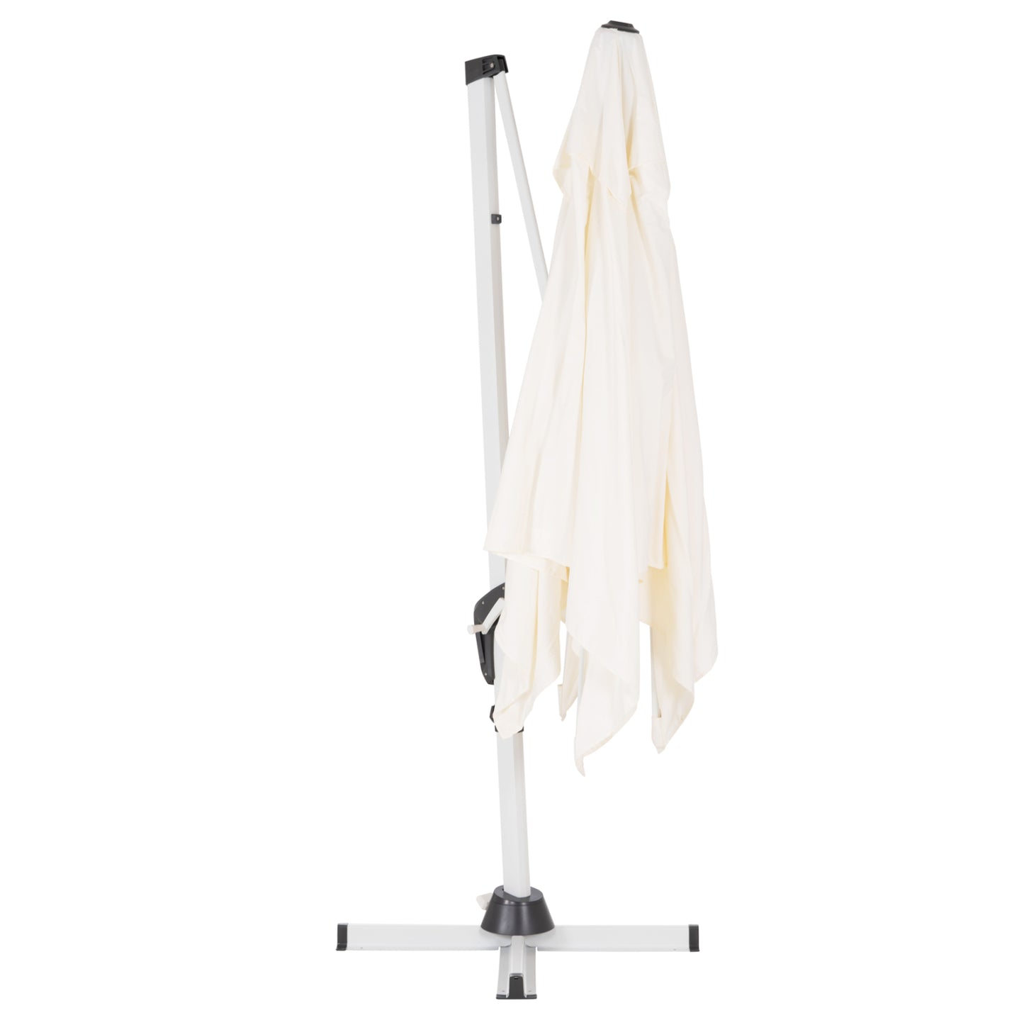 JAVANTE POOL UMBRELLA WHITE ALUMINUM & FABRIC 2.7x2.7x2.7m