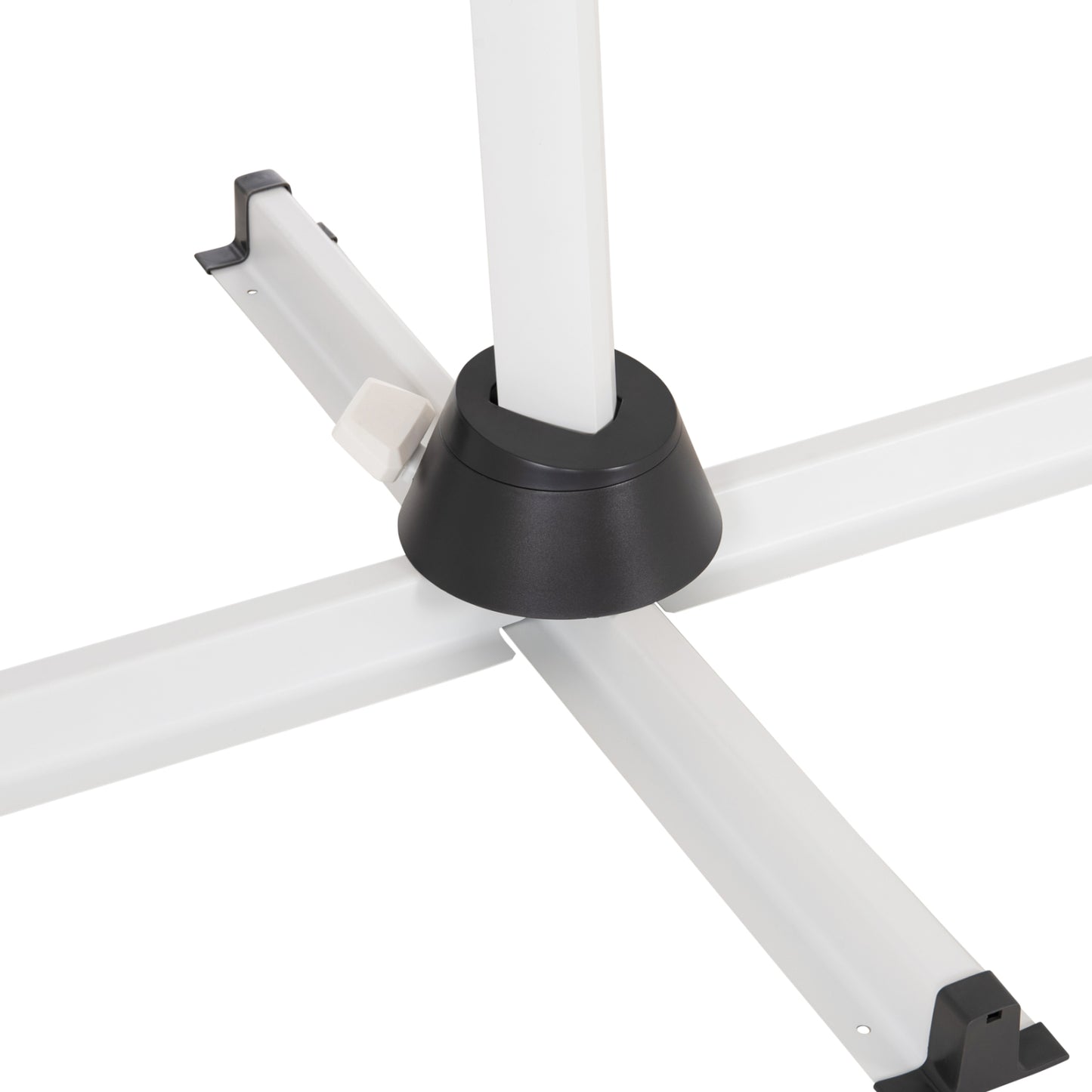 JAVANTE POOL UMBRELLA WHITE ALUMINUM & FABRIC 2.7x2.7x2.7m