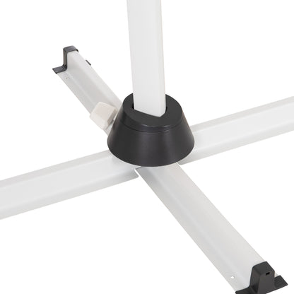 JAVANTE POOL UMBRELLA WHITE ALUMINUM & FABRIC 2.7x2.7x2.7m