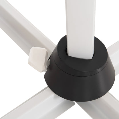 JAVANTE POOL UMBRELLA WHITE ALUMINUM & FABRIC 2.7x2.7x2.7m