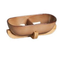 Ορντεβιέρα Πορσελάνης 2 Θέσεων Mπεζ/Καφέ 27εκ