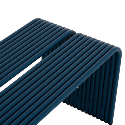 2-SEATER INTREPID BENCH ALUMINUM IN BLUE 109.5x37x42