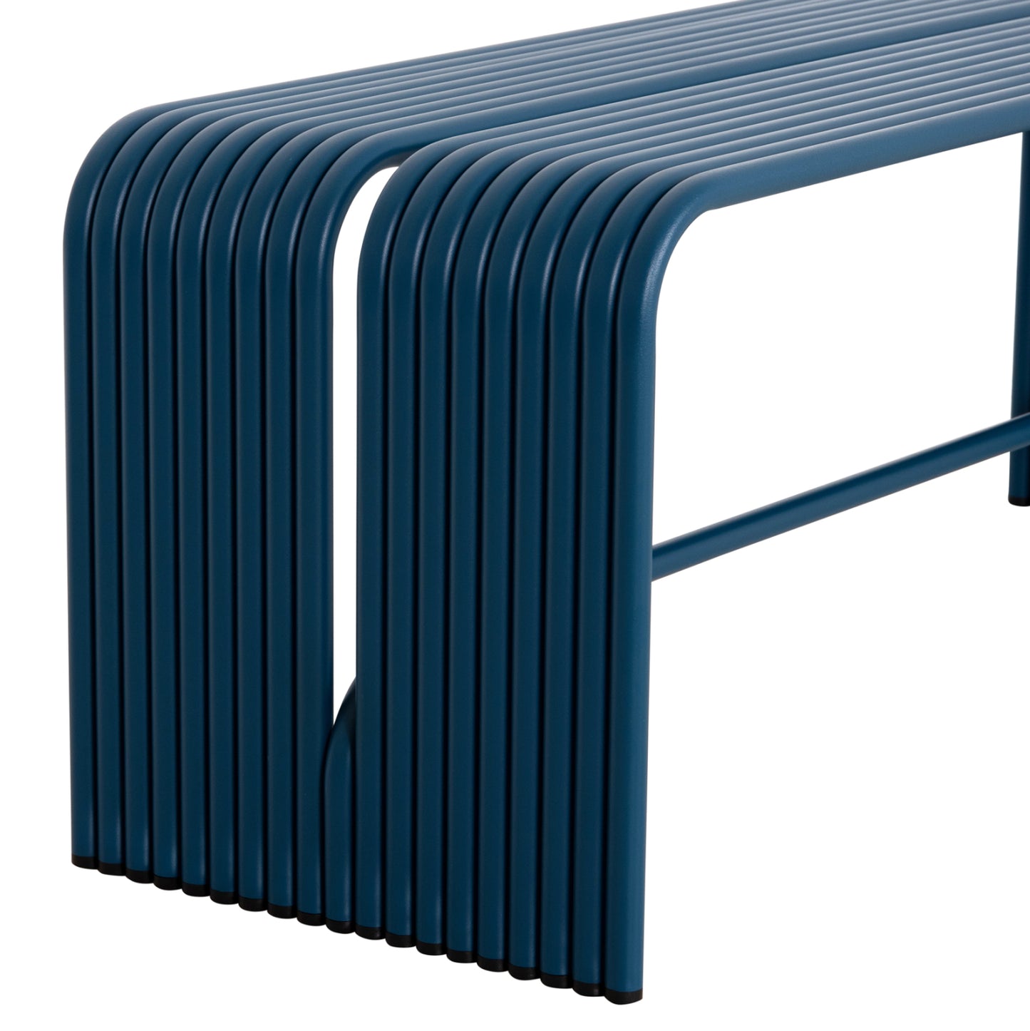 2-SEATER INTREPID BENCH ALUMINUM IN BLUE 109.5x37x42