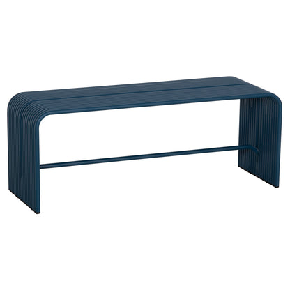 2-SEATER INTREPID BENCH ALUMINUM IN BLUE 109.5x37x42