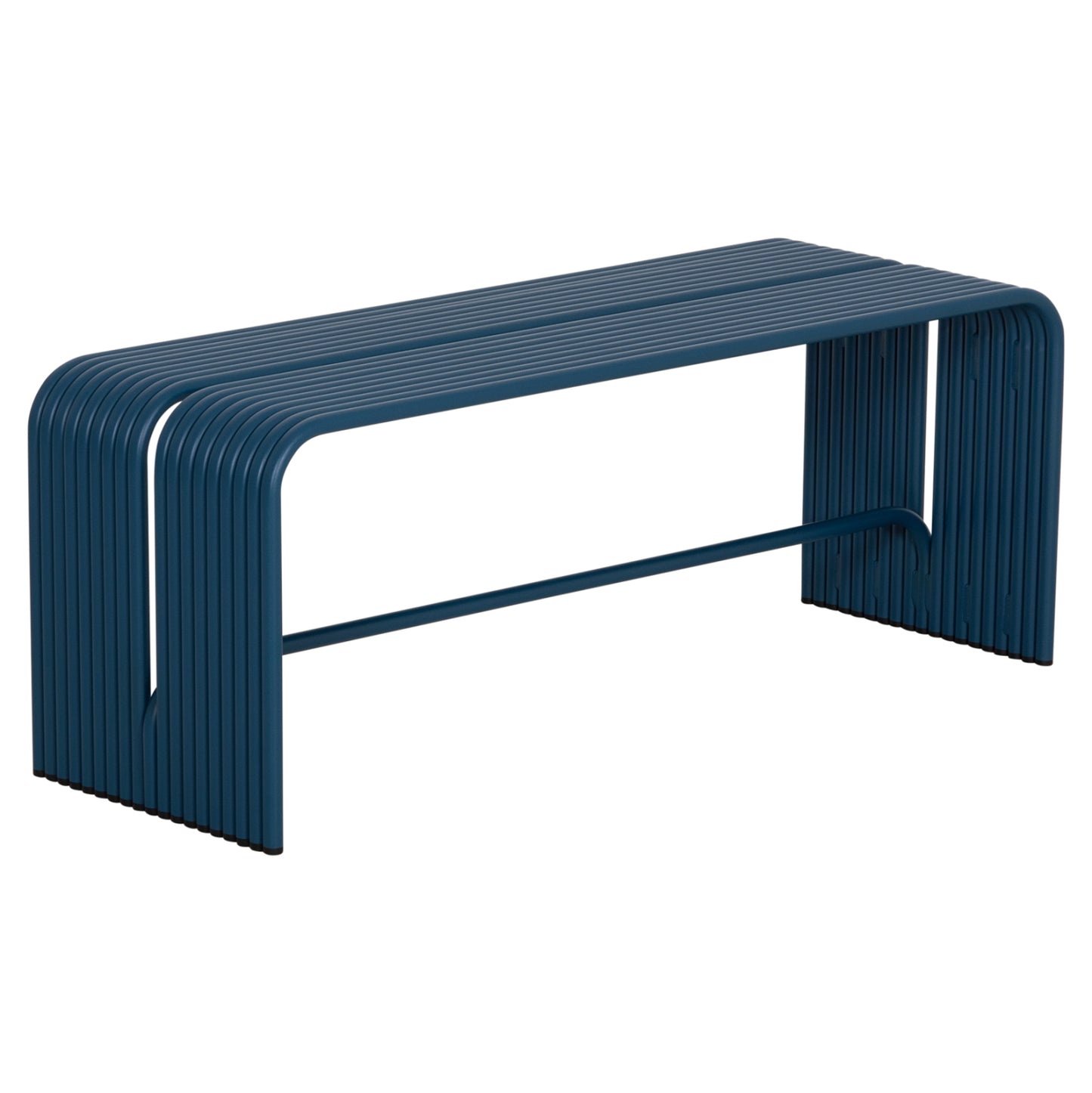 2-SEATER INTREPID BENCH ALUMINUM IN BLUE 109.5x37x42