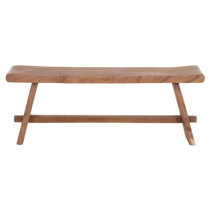 OUTDOOR BENCH 2-SEATER KONNY SUAR WOOD IN NATURAL 121x30.5x45