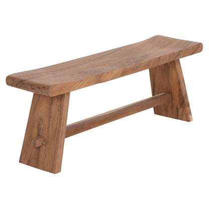 OUTDOOR BENCH 2-SEATER KONNY SUAR WOOD IN NATURAL 121x30.5x45