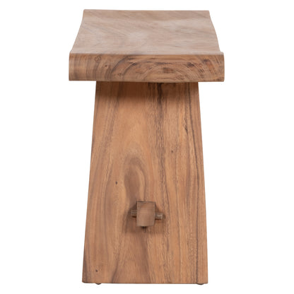 OUTDOOR BENCH 2-SEATER KONNY SUAR WOOD IN NATURAL 121x30.5x45