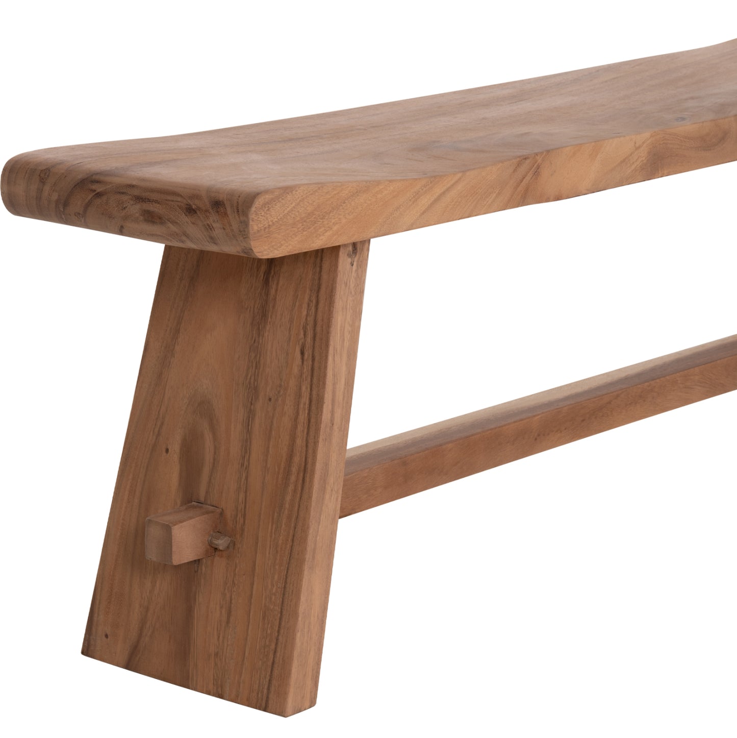 OUTDOOR BENCH 2-SEATER KONNY SUAR WOOD IN NATURAL 121x30.5x45