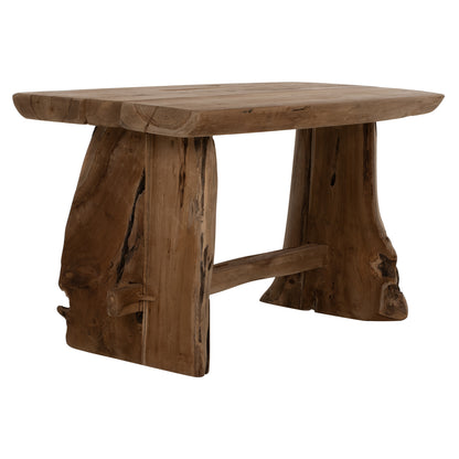 ΠΑΓΚΑΚΙ YEDI ΑΠΟ ΜΑΣΙΦ ΞΥΛΟ TEAK ΦΥΣΙΚΟ 80x40x44