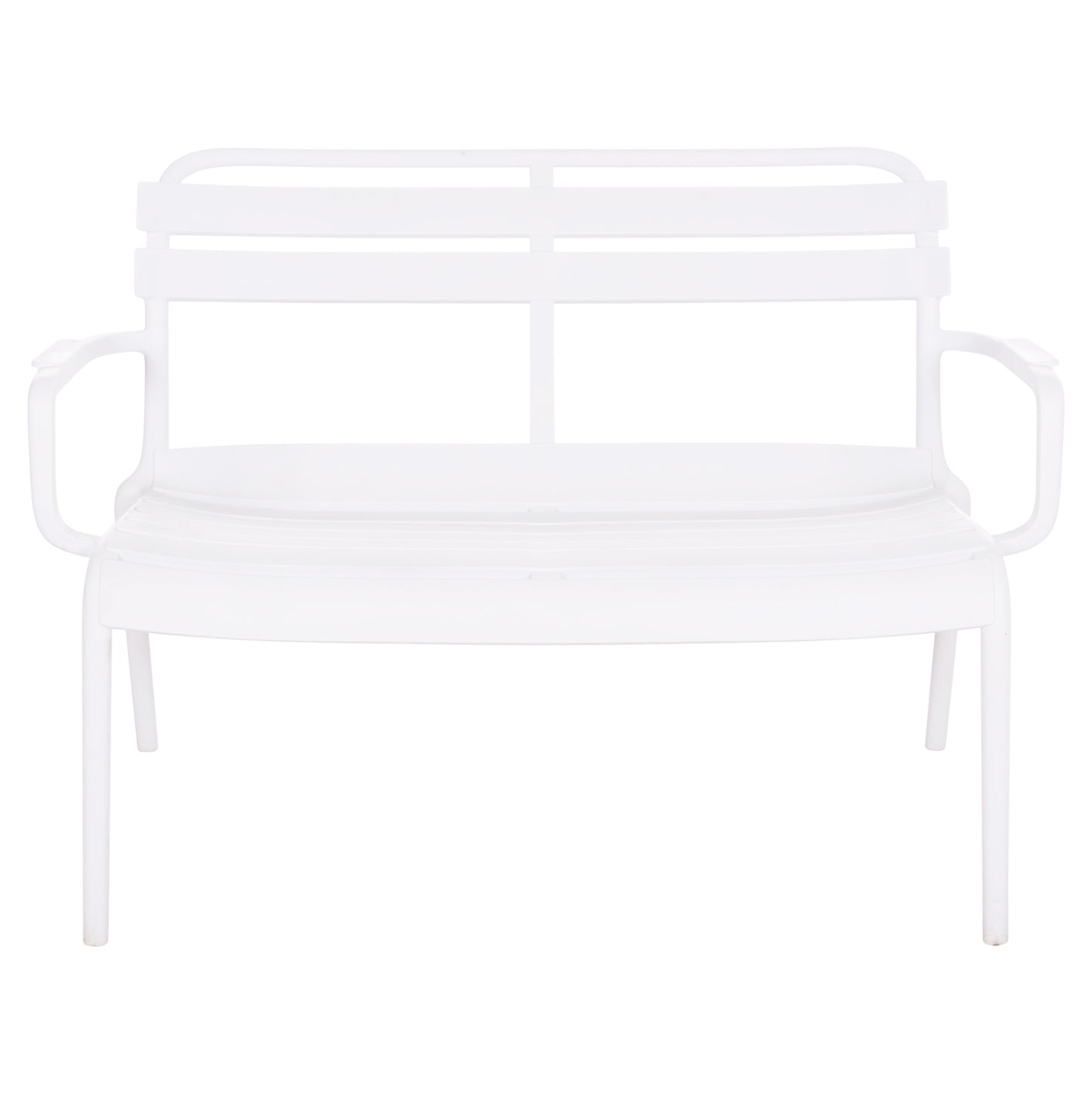 POLYPROPYLENE BENCH 2-SEATER KORVER WHITE 113x65x76