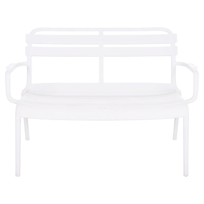 POLYPROPYLENE BENCH 2-SEATER KORVER WHITE 113x65x76