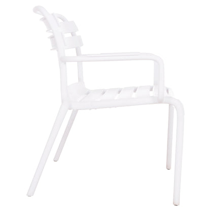 POLYPROPYLENE BENCH 2-SEATER KORVER WHITE 113x65x76