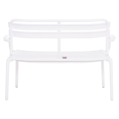 POLYPROPYLENE BENCH 2-SEATER KORVER WHITE 113x65x76