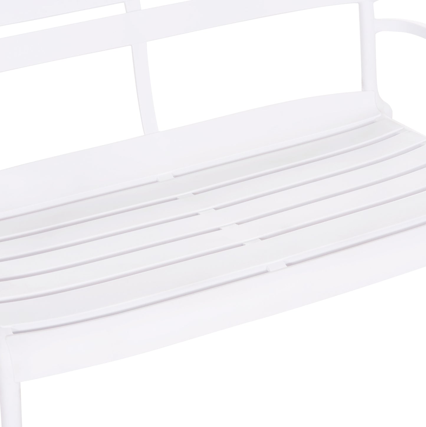 POLYPROPYLENE BENCH 2-SEATER KORVER WHITE 113x65x76