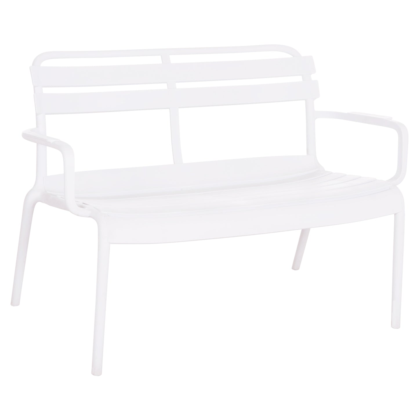 POLYPROPYLENE BENCH 2-SEATER KORVER WHITE 113x65x76