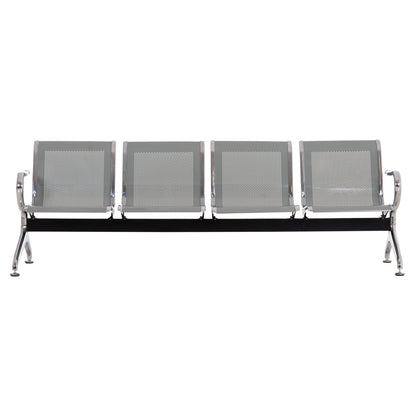 WAITING CHAIR T. AIRPORT 4-SEATER AVIATOR METAL MESH GREY 223x55x76