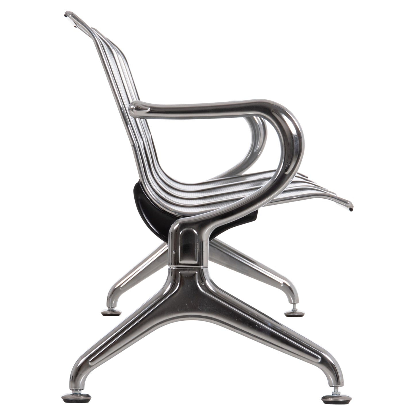WAITING CHAIR T. AIRPORT 4-SEATER AVIATOR METAL MESH GREY 223x55x76