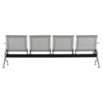 WAITING CHAIR T. AIRPORT 4-SEATER AVIATOR METAL MESH GREY 223x55x76