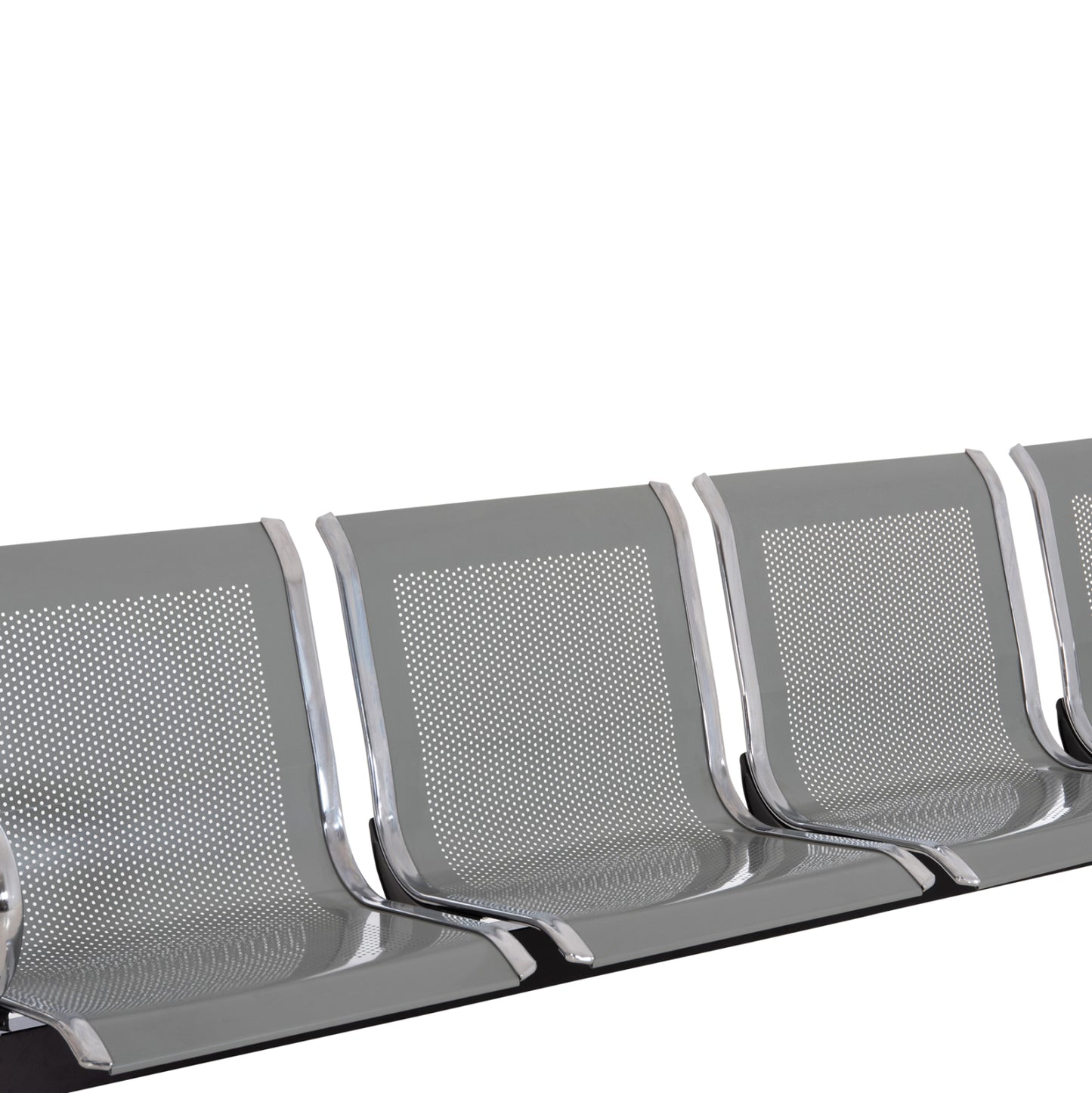 WAITING CHAIR T. AIRPORT 4-SEATER AVIATOR METAL MESH GREY 223x55x76