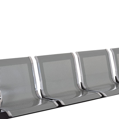 WAITING CHAIR T. AIRPORT 4-SEATER AVIATOR METAL MESH GREY 223x55x76