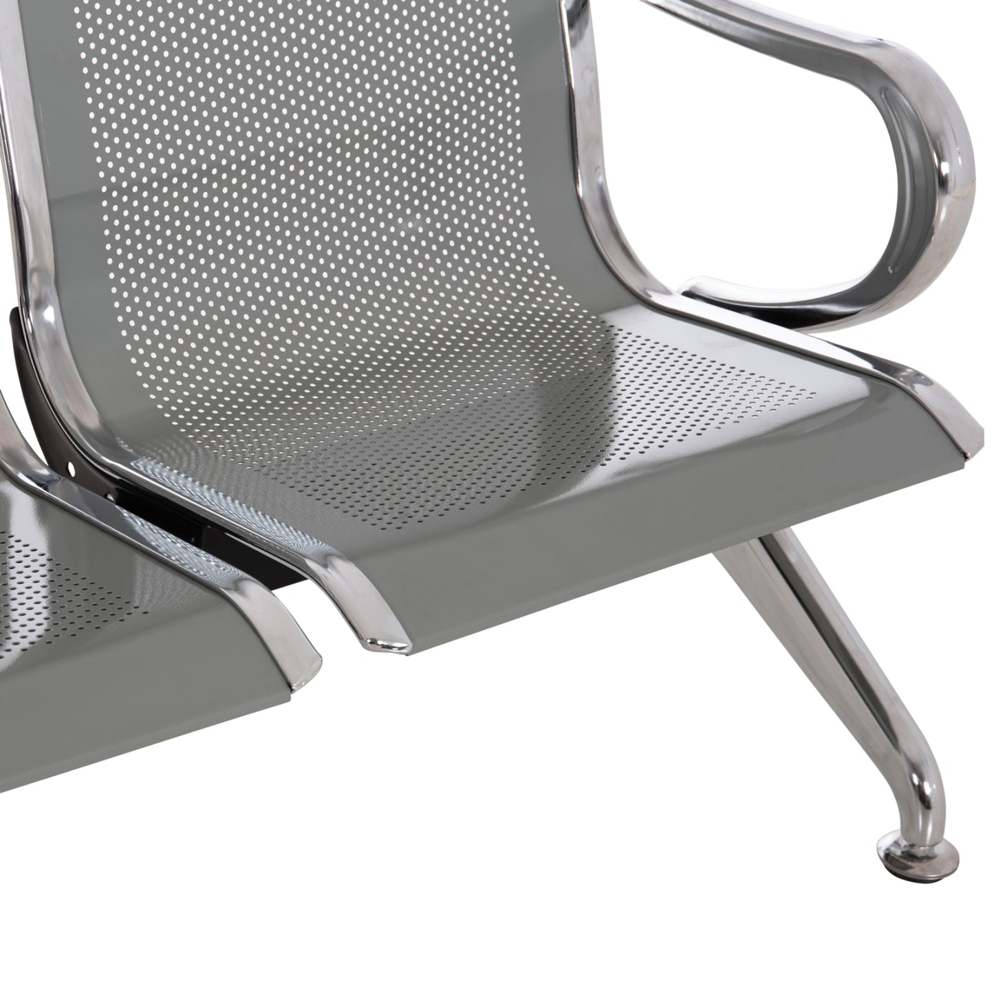 WAITING CHAIR T. AIRPORT 4-SEATER AVIATOR METAL MESH GREY 223x55x76