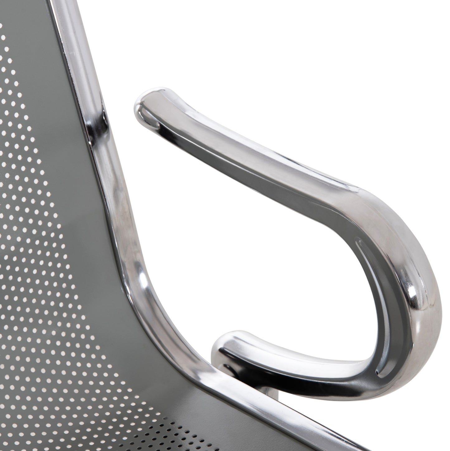 WAITING CHAIR T. AIRPORT 4-SEATER AVIATOR METAL MESH GREY 223x55x76