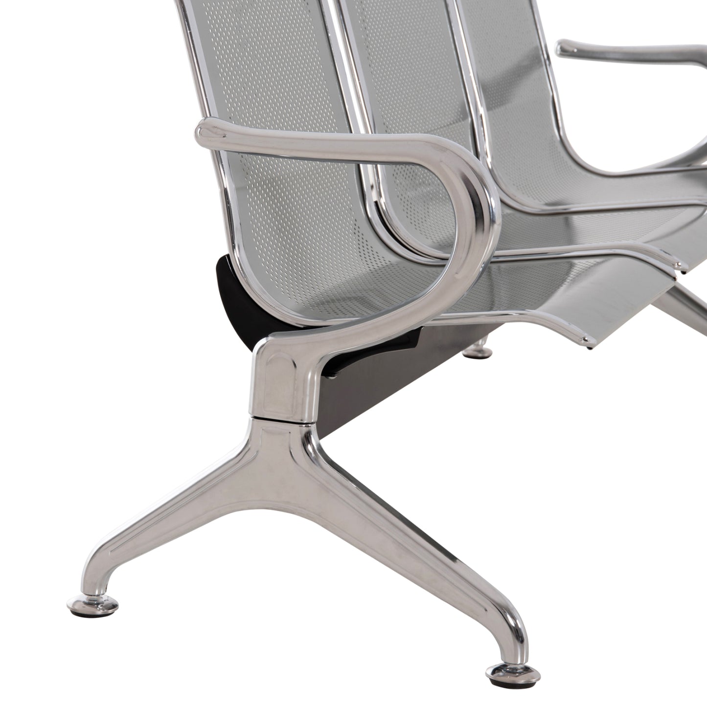 WAITING CHAIR T. AIRPORT 4-SEATER AVIATOR METAL MESH GREY 223x55x76