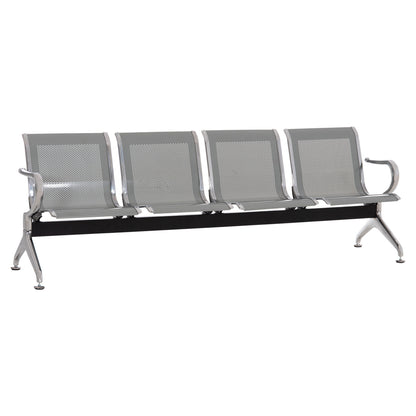 WAITING CHAIR T. AIRPORT 4-SEATER AVIATOR METAL MESH GREY 223x55x76