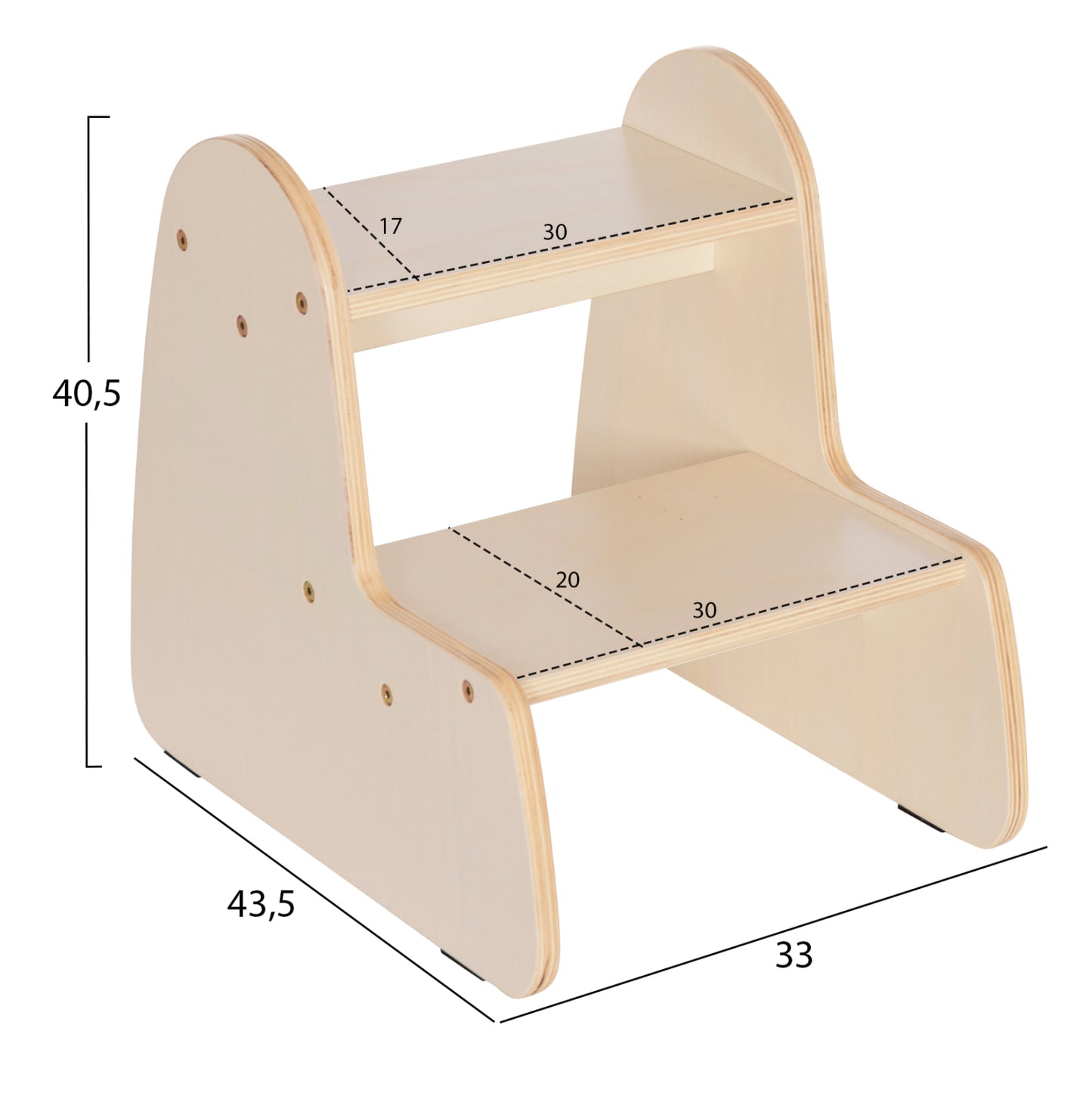 ΠΑΙΔΙΚΗ ΣΚΑΛΑ/ΣΚΑΜΠΟ RICKI MDF & ΚΟΝΤΡΑΠΛΑΚΕ ΦΥΣΙΚΟ 33x43.5x40.5