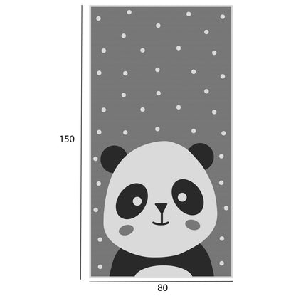 ΠΑΙΔΙΚΟ ΧΑΛΙ ΜΕ ΚΡΟΣΙΑ KIDDER PANDA ΓΚΡΙ 80x150εκ