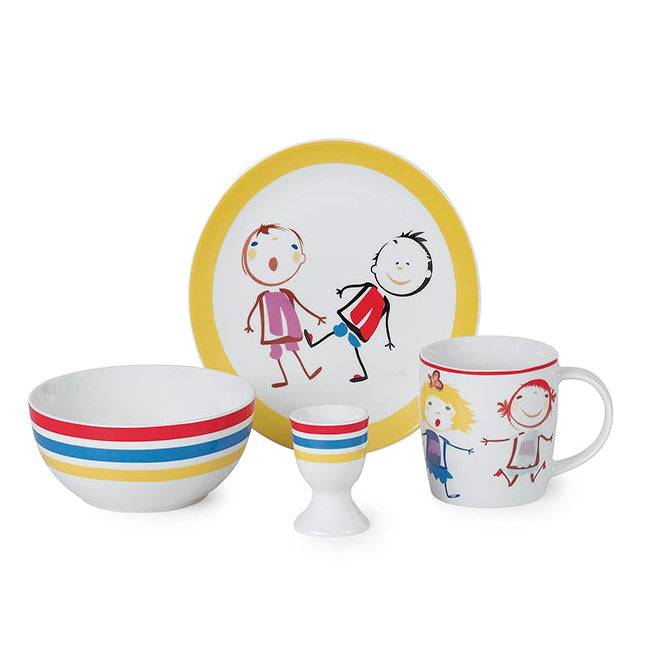 Παιδικό Σετ Φαγητού Πορσελάνης 4 Τεμ