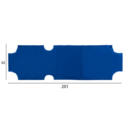 TEXTILENE FABRIC 600gr/m2 2X1 REPLACEMENT SUN LOUNGER FABRIC BLUE 201x62cm