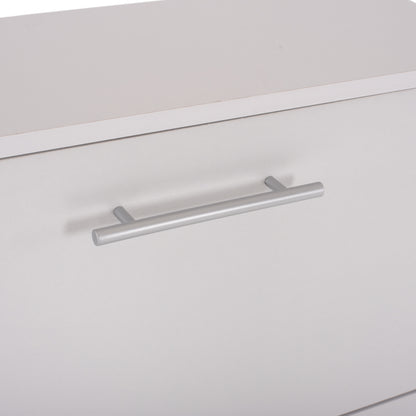 DAVINA SHOE CABINET MELAMINE 3-TIER WHITE 62x24x110