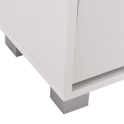 DAVINA SHOE CABINET MELAMINE 3-TIER WHITE 62x24x110