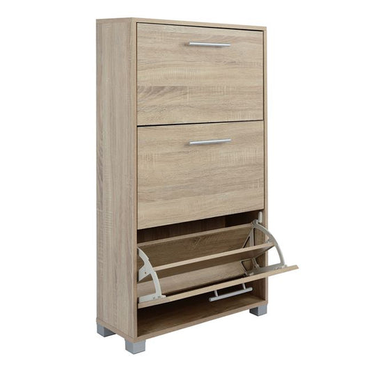 SHOES CABINET MELAMINE DAVINA SONAMA 3 SEATS 62x24x110
