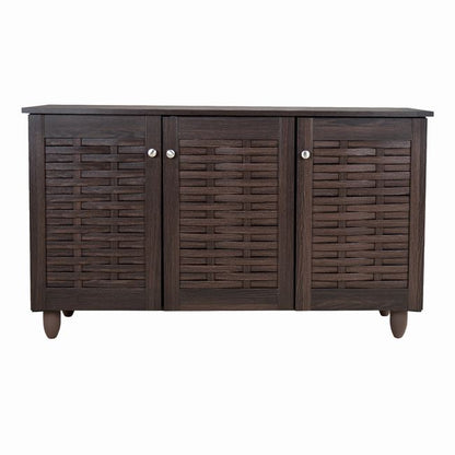 SHOE CABINET-CUPBOARD 3 DOORS IGGY WENGE 114x34x68
