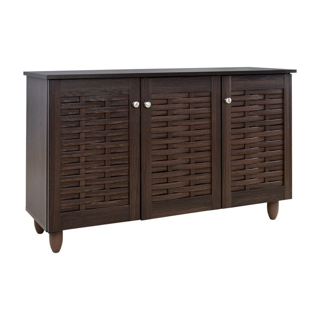 SHOE CABINET-CUPBOARD 3 DOORS IGGY WENGE 114x34x68