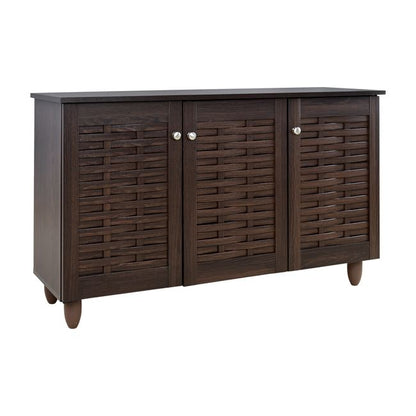 SHOE CABINET-CUPBOARD 3 DOORS IGGY WENGE 114x34x68